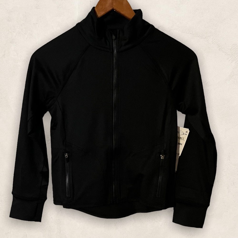 NWT Zella Mock-Neck Full-Zip Jacket, Jet Black | S (7/8)